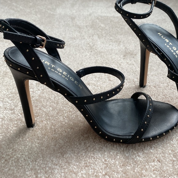 Kurt Geiger Black Strappy Heels SZ 38 - Picture 5 of 9